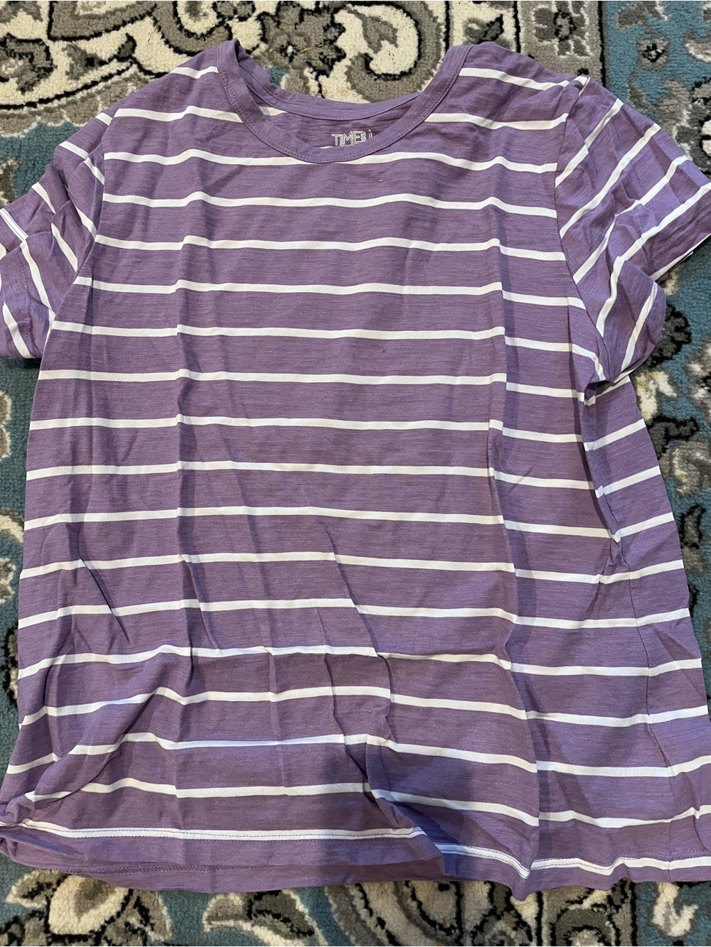 Purple & White Stripe Tee